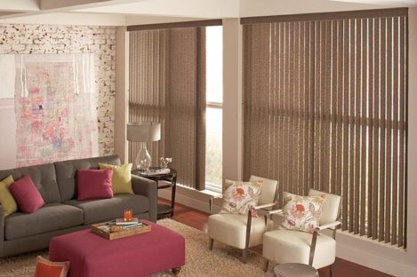 brown vertical blind