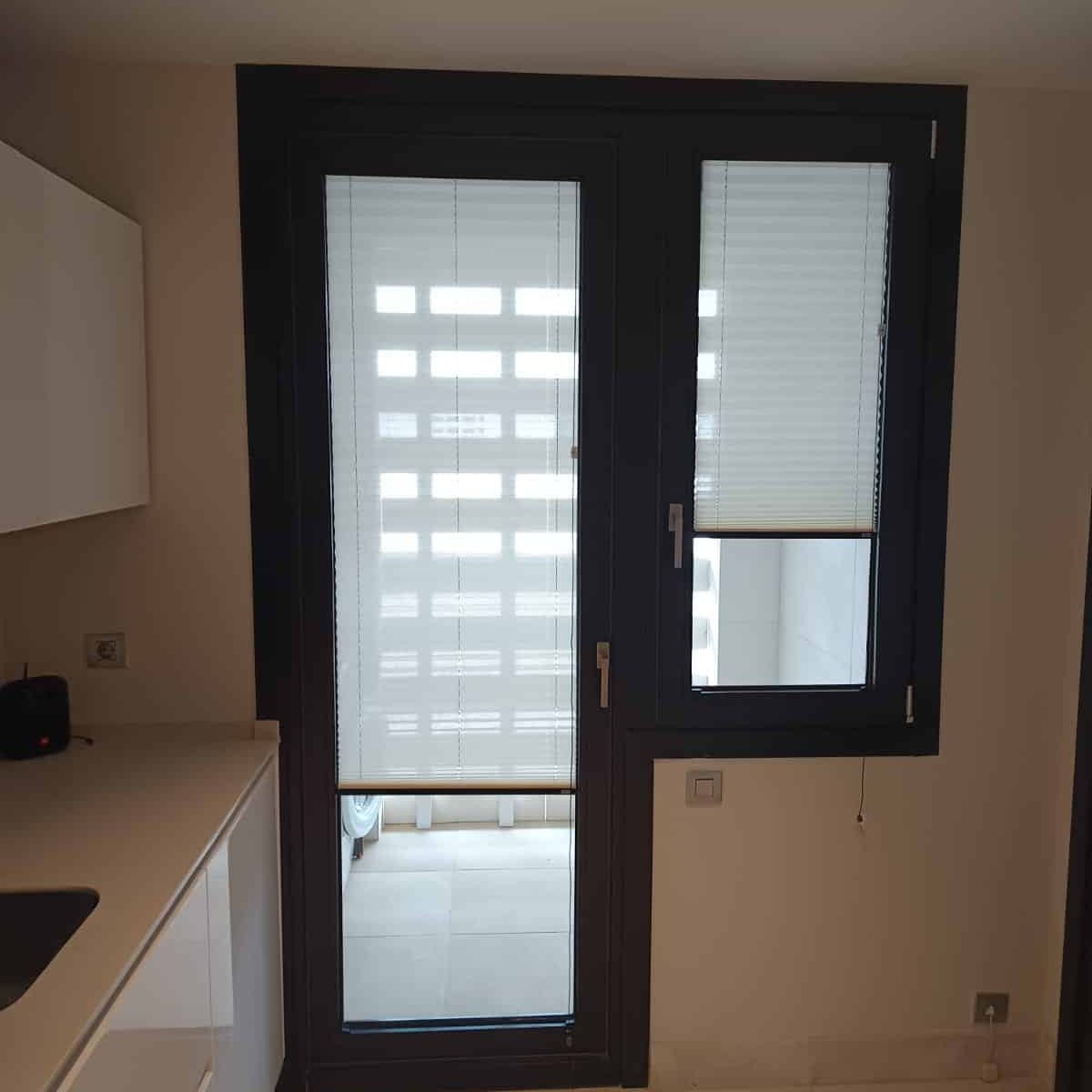 In frame pleated blind